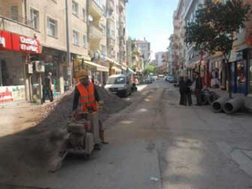 Mimar Sinan Caddesi'nde Altyapı Değişiyor
