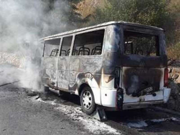 Yeni Aldığı Minibüs Küle Döndü