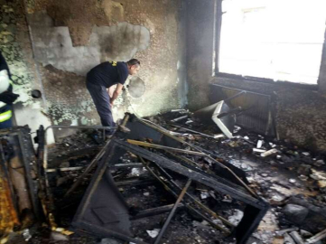 Gop Mahallesinde Bir Ev Kül Oldu