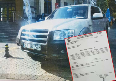 Zabıta'dan Belediye Aracına Ceza