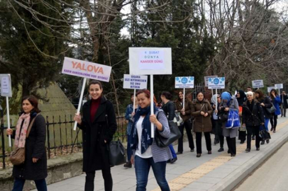 Kansere Ve Sigaranın Zararlarına Yürüyüşle Dikkat Çektiler