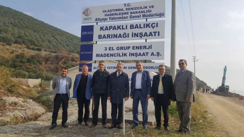Öztabak Kapaklı Balıkçı Barınağı İnşaatını Denetledi