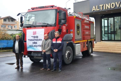 Altınova’ya Yeni İtfaiye Aracı