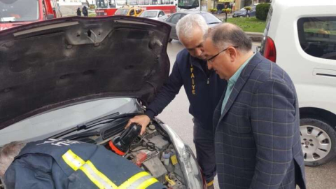 Bu Sefer Başkanın Aracına Kedi Kaçtı