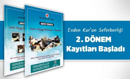 Evden Kur’an Öğrenme Seferberliği Kayıtları Başladı