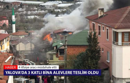3 Katlı Evde Yangın Çıktı