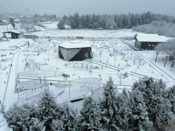 “Kuş Oteli” Hersek Lagünü Beyaza Büründü