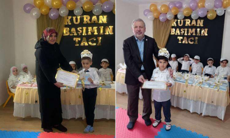 Minik Kuran Bülbüleri Belge Aldı