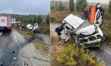 Beton Mikseri Otomobille Çarpıştı