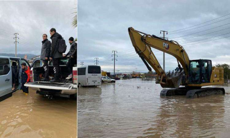 Su Baskınında Mahsur Kalan 12 Kişi Kurtarıldı