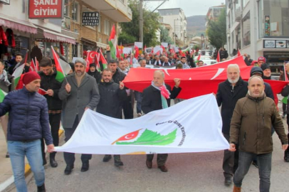 Çınarcık’ta Filistin’e Destek Yürüyüşü