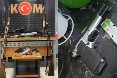 13 Adet Ruhsatsız Silah Ele Geçirildi