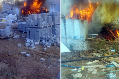 Özden Mahallesi'nde İnşaat Şantiyesinde Korkutan Yangın