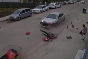 Motosiklet, Otomobille Kafa Kafaya Çarpıştı