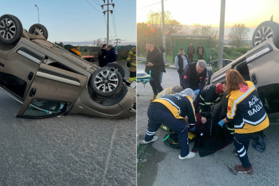 Otomobil Takla Attı: 1 Yaralı