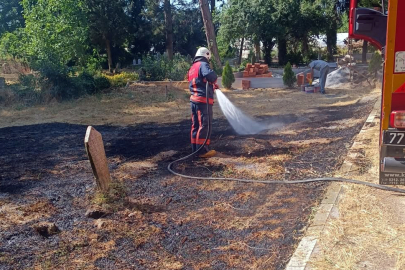 Mezarlıkta Yangın Çıktı