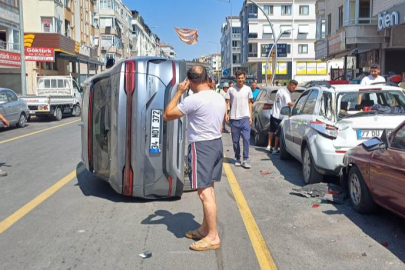 Kontrolden Çıkan Suv Yan Yattı