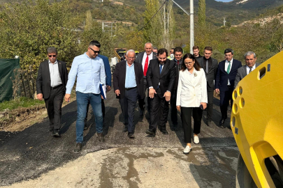 Vali Kaya Asfalt Serim Çalişmalarini Inceledi