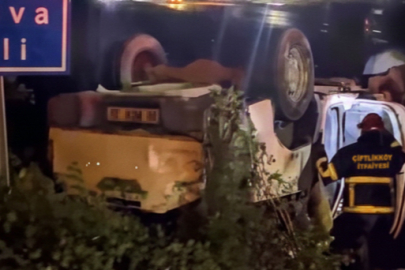Taşköprü'de Otomobil Takla Attı