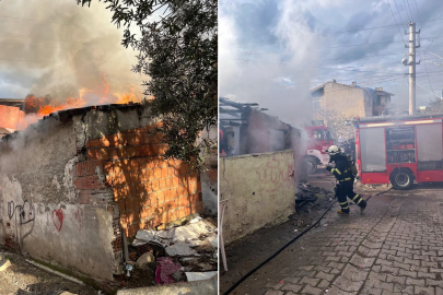 Yanmaya Başlayan Baraka Alevlere Teslim Oldu