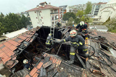Yalova'da Korkutan Çatı Yangını