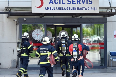 Hastanede Gerçeği Aratmayan Yangın Tatbikatı