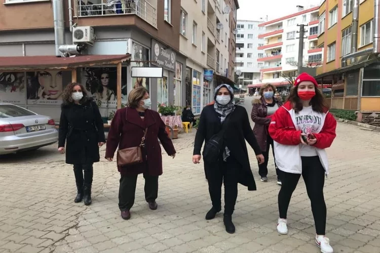 CHP’li Kadınlardan Armutlu Esnaflarına Maske